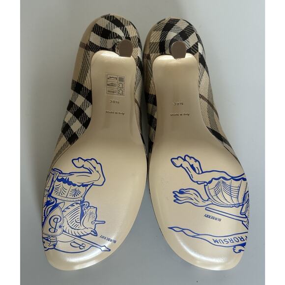 Burberry Women's Pump Alabaster IP Check Shoes 8.5 US (38.5) 8100970 IT NIB $890 - Picture 13 of 15